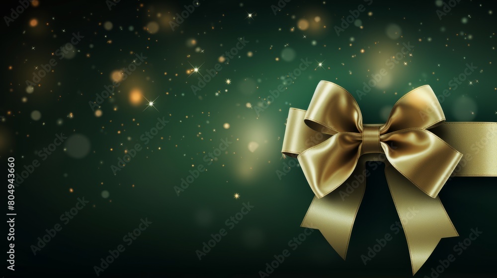 Gift box, shiny gold stars, sparkling gold glitter on green background. New year, Christmas, Valentine's day concept of greetings. Copy text. Gift box, shiny gold stars, sparkling gold glitter on green background. New year, Christmas, Valentine's day concept of greetings. Copy text.
