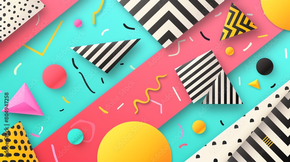 Cute geometric designs abstract design for kids background template Cute geometric designs abstract design for kids background template