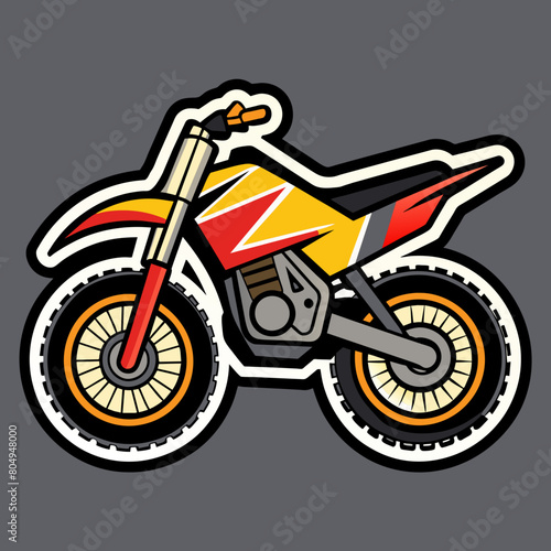 A man riding bike line pop art potrait logo colorful design with dark background. Isolated black background for t-shirt, poster, clothing, merch, apparel, badge