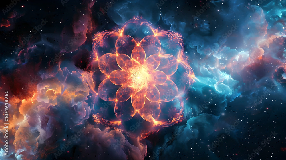 Awakening to the Sacred Geometry of the Boundless Cosmic Universe in Vibrant Fractal Flames Awakening to the Sacred Geometry of the Boundless Cosmic Universe in Vibrant Fractal Flames