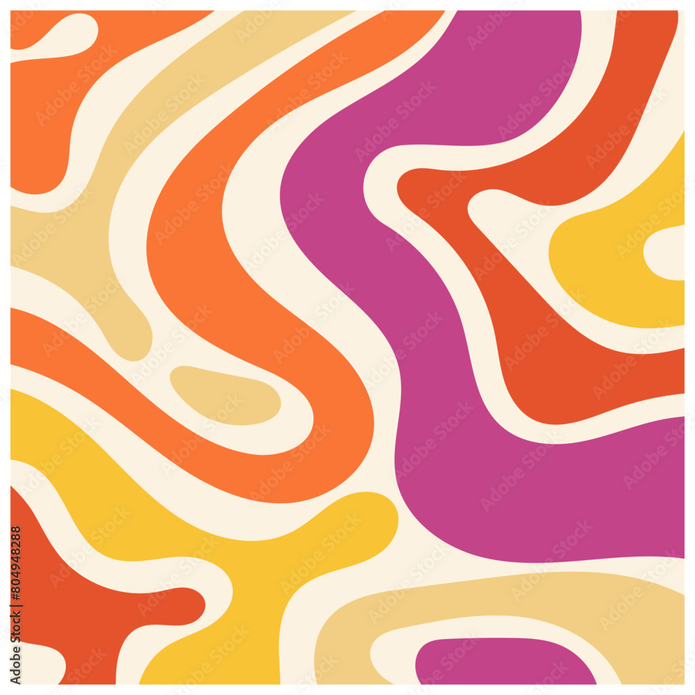 Obraz premium Retro Psychedelic Pattern
