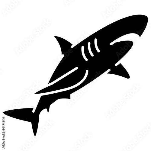 shark glyph vector icon