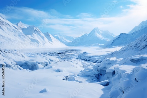 Breathtaking snowy mountain landscape