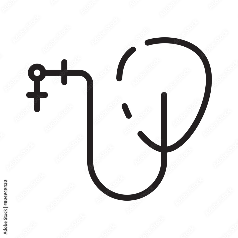 Medical Equipment Balloon Line Icon Medical Equipment Balloon Line Icon
