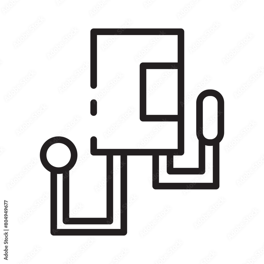 Tensimeter Clinic Tool Line Icon Tensimeter Clinic Tool Line Icon