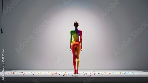 3d rendered illustration of a body in a background photo