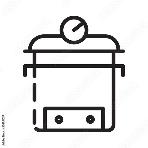 Autoclave Pressure Medical Line Icon