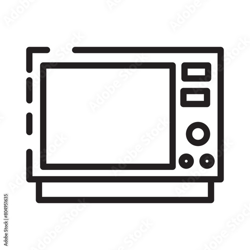 Cooking Food Microwave Line Icon
