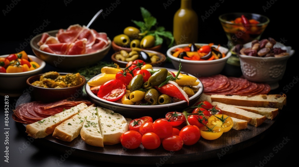 Delicious Mediterranean appetizer platter