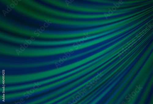 Dark BLUE vector template with lines, ovals.