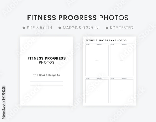 Take Fitness Progress Photos Album Book, Before & After Body Transformation pictures