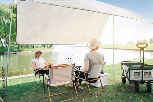 Lakeside Picnic Adventure with Friends in Nature