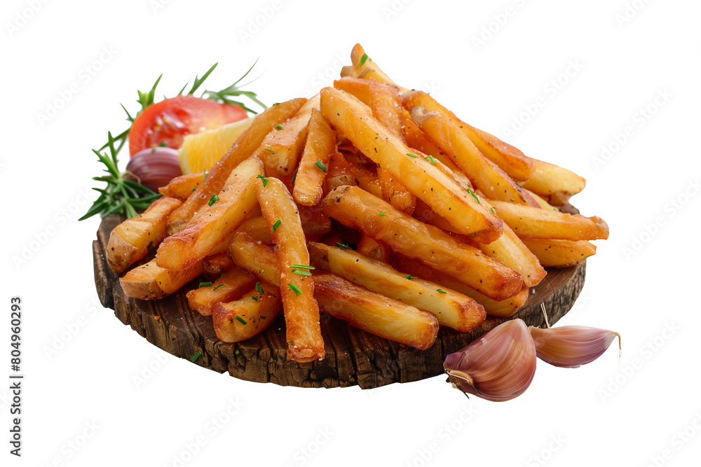 French fries Junk food with excessive fat content,Unhealthy food,transparent background, Generative AI French fries Junk food with excessive fat content,Unhealthy food,transparent background, Generative AI