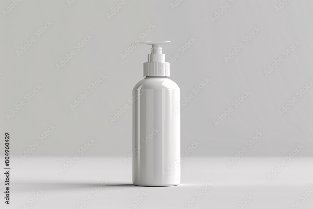 A pristine, colorless cosmetic container on a white backdrop, digitally created. Used for dispensing creams, soups, and other beauty products. A pristine, colorless cosmetic container on a white backdrop, digitally created. Used for dispensing creams, soups, and other beauty products.