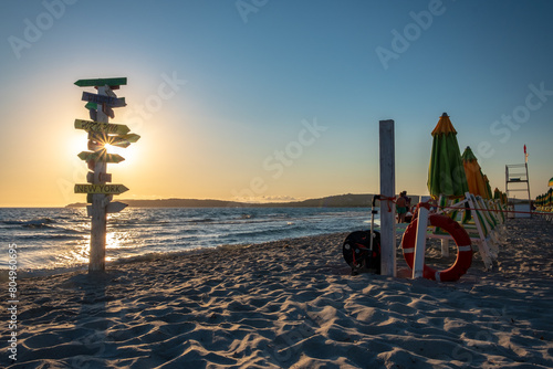 Is Arenas Biancas, Porto Pino, Sardinia, in a summer day photo