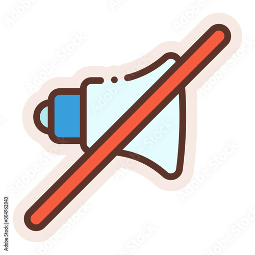 mute speaker sticker