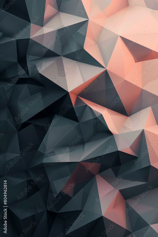 abstract polygonal design of charcoal gray and peach, ideal for an elegant abstract background abstract polygonal design of charcoal gray and peach, ideal for an elegant abstract background