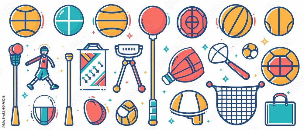 Competitive sports icon set Competitive sports icon set