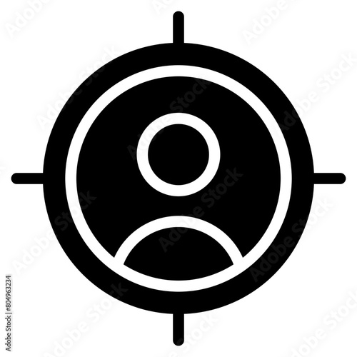 Target market concept, audience, focus group, crowdsourcing and crowdfunding, public relations, vector  icon