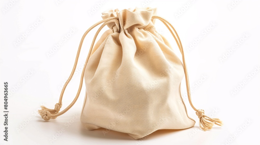 A lovely cinch sack on a plain background. A lovely cinch sack on a plain background.