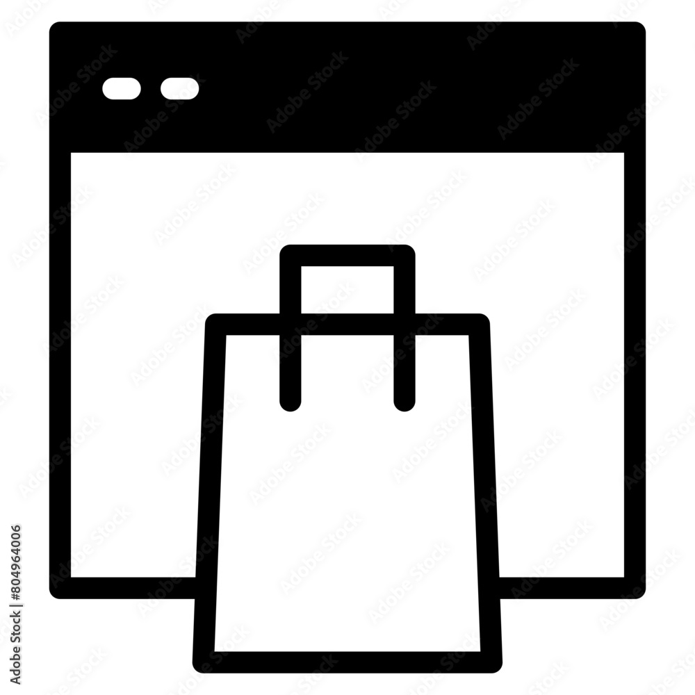 Online shopping icon. E-commerce line icon. Vector illustration. Online shopping icon. E-commerce line icon. Vector illustration.