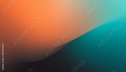 Teal orange black color gradient background  grainy texture effect  poster banner landing page backdrop design