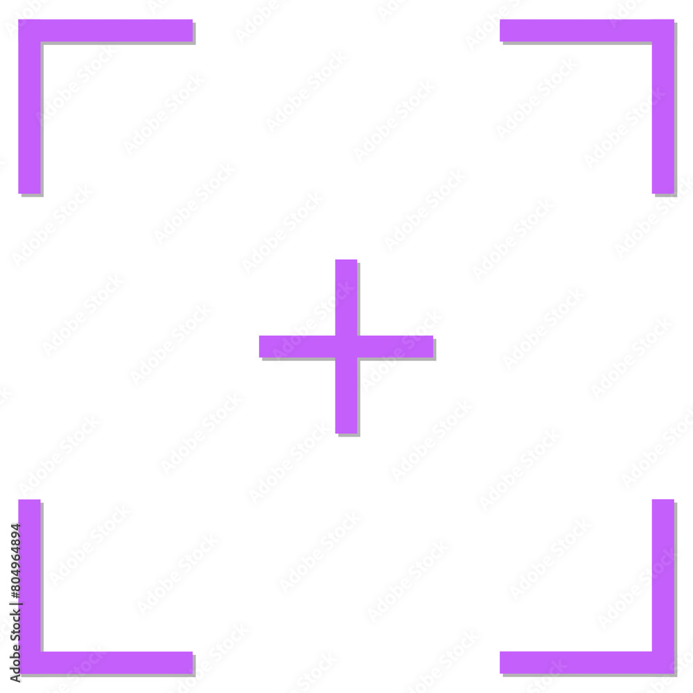 Purple Camera Focus Icon Isolated on White Purple Camera Focus Icon Isolated on White