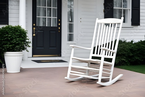 a wooden rocking chair