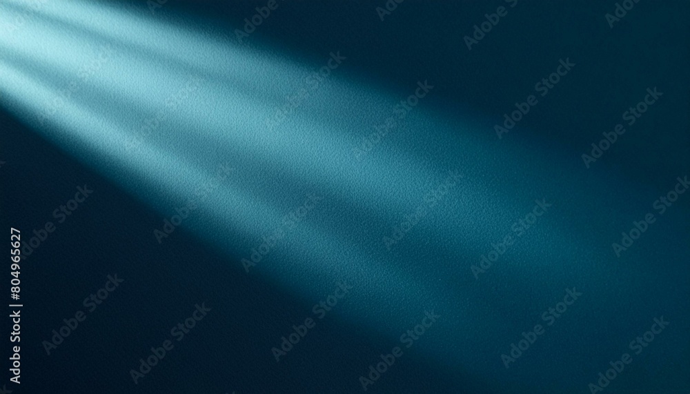 Fototapeta premium Light blue ray dark blue background grainy gradient noise texture banner design