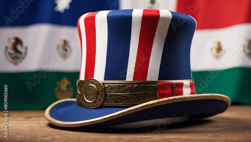 mexico cap with flag photo