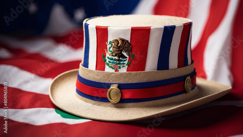 mexico cap with flag photo