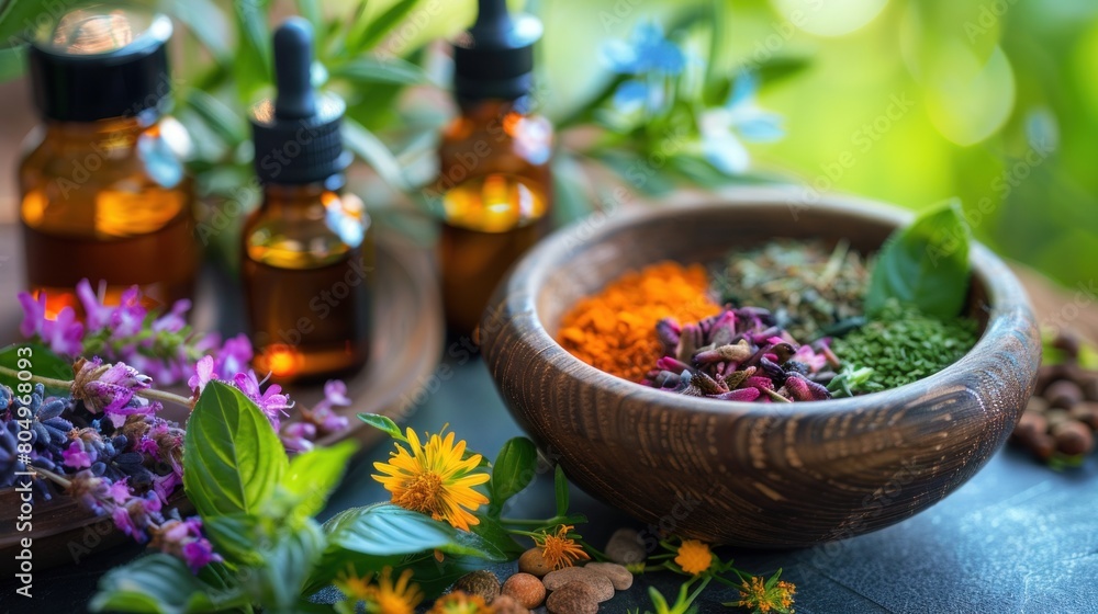 Spa and peace with additional spa elements Products are placed in natural resort spa rooms ready for massage therapy from professional services. Spa and peace with additional spa elements Products are placed in natural resort spa rooms ready for massage therapy from professional services.