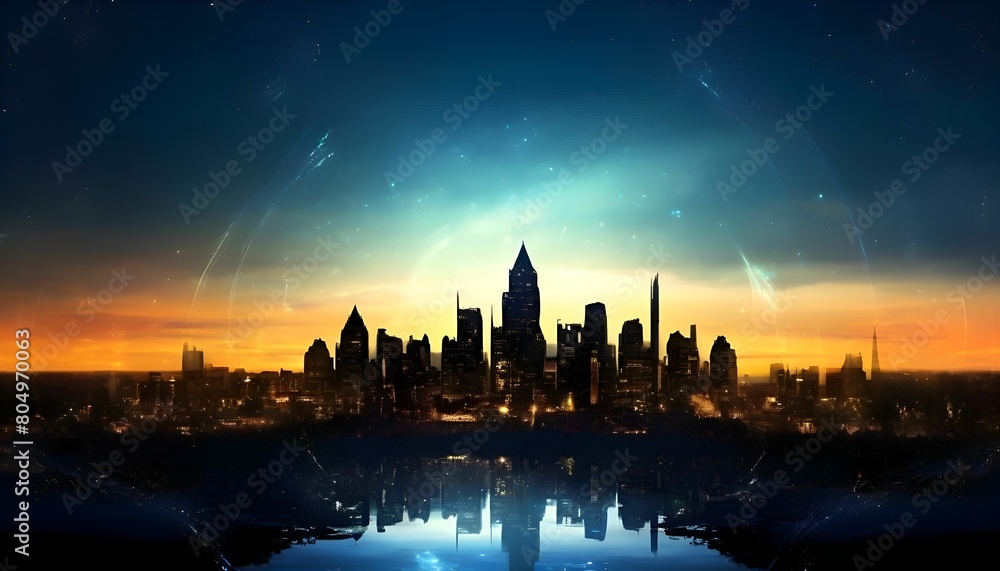 Fototapeta premium Die Legenden der Nachtstadt. Wallpaper für Computer 11.