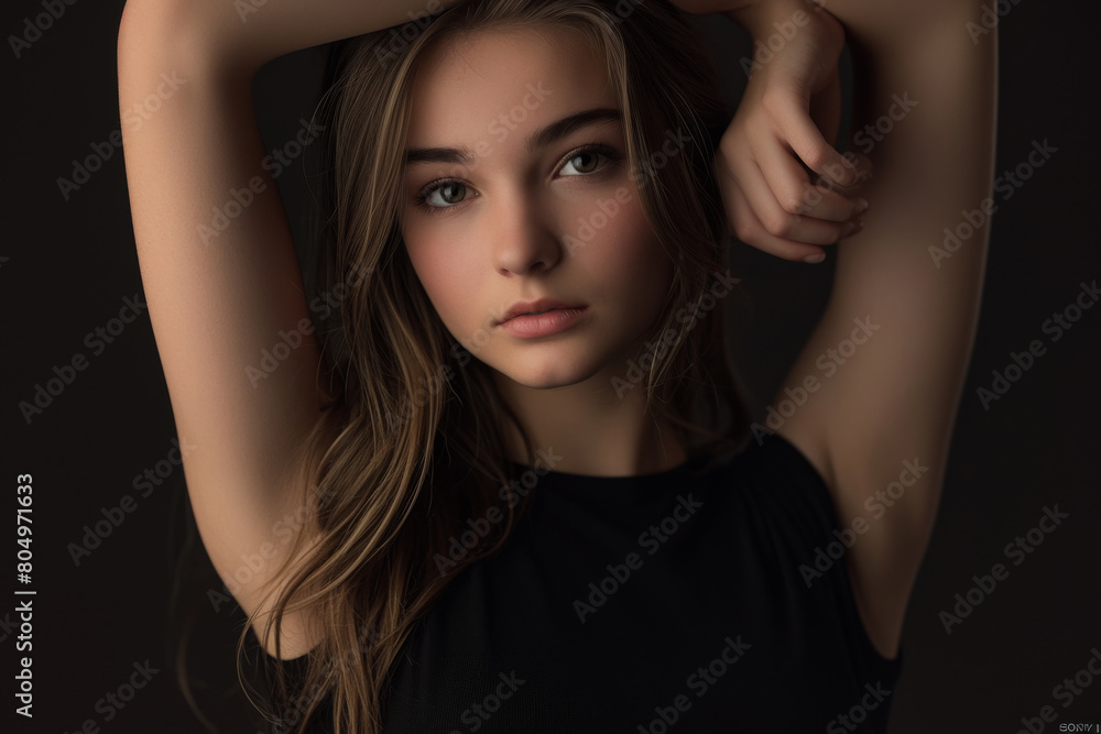 Happy and joyful energy of a girl on a carefree day Happy and joyful energy of a girl on a carefree day