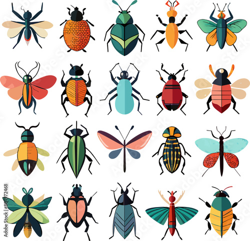 set of insects © sanverrstudio