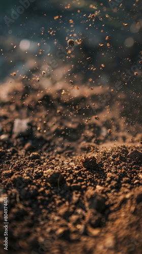 Closeup of brown soil and dirt as a symbol for agriculture and gardening