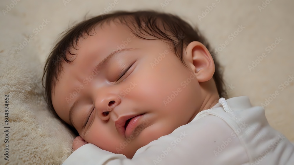 A child sleeping peacefully, oblivious to the worries of the world A child sleeping peacefully, oblivious to the worries of the world