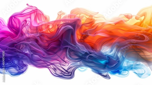 A vibrant dance of colors in a fluid motion