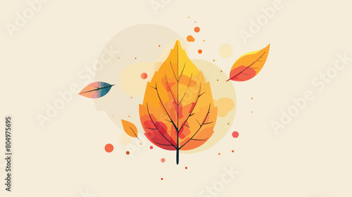 Leaf of Thanks given design Vector stylee vector design photo