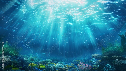 the concept of World Ocean Day. Beautiful nature landscape. World Water Day.