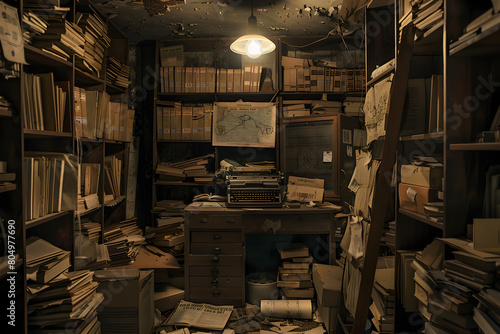 The Forgotten Chronicles: Inside Vintage Criminal Investigation Room photo