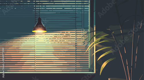 Modern blinds hanging on window Vector stylee vector design