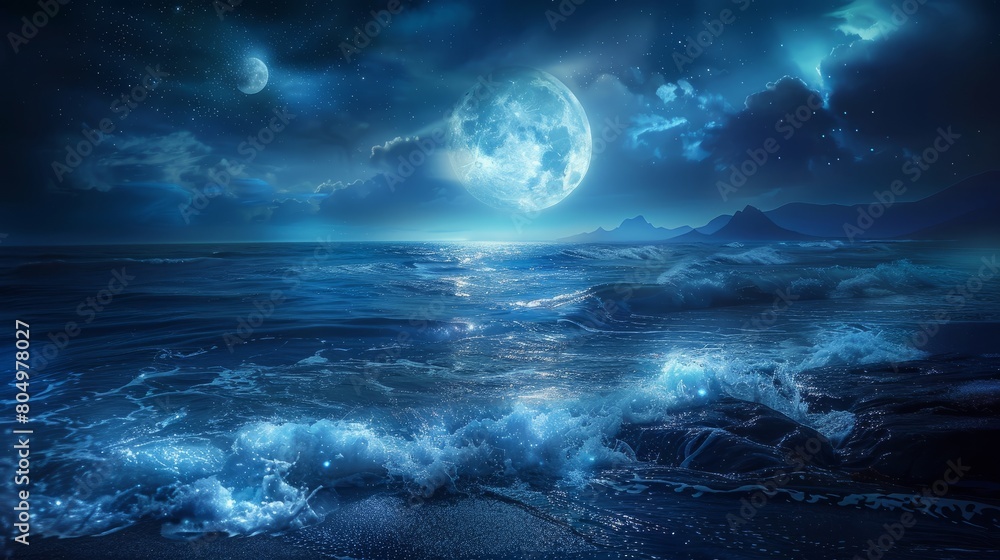 Fototapeta premium the concept of World Ocean Day. Beautiful nature landscape. World Water Day.