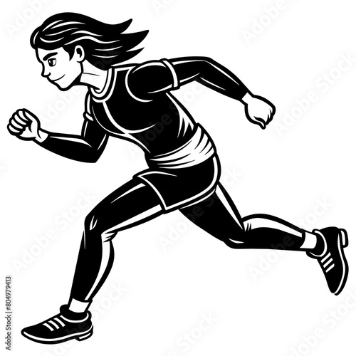 run1-person vector design 