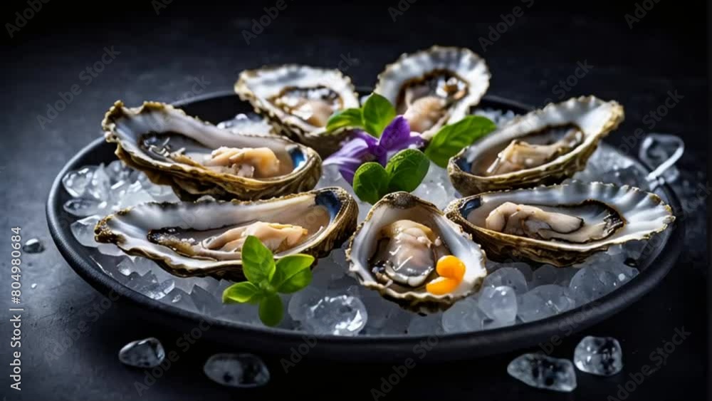 Oysters on ice Oysters on ice