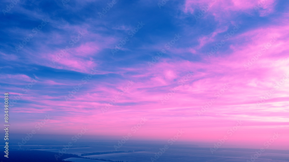 Fotografie Colorful cloudy sky at sunset