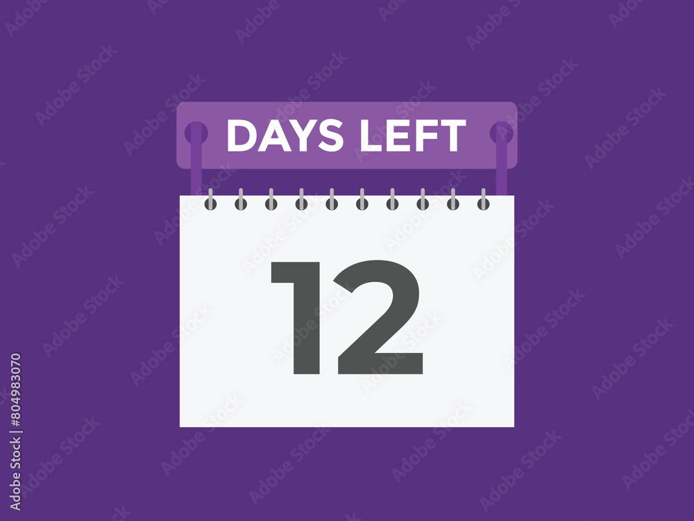 12 days to go countdown template. 12 day Countdown left days banner design. 12 Days left countdown timer
12 days to go countdown template. 12 day Countdown left days banner design. 12 Days left countdown timer