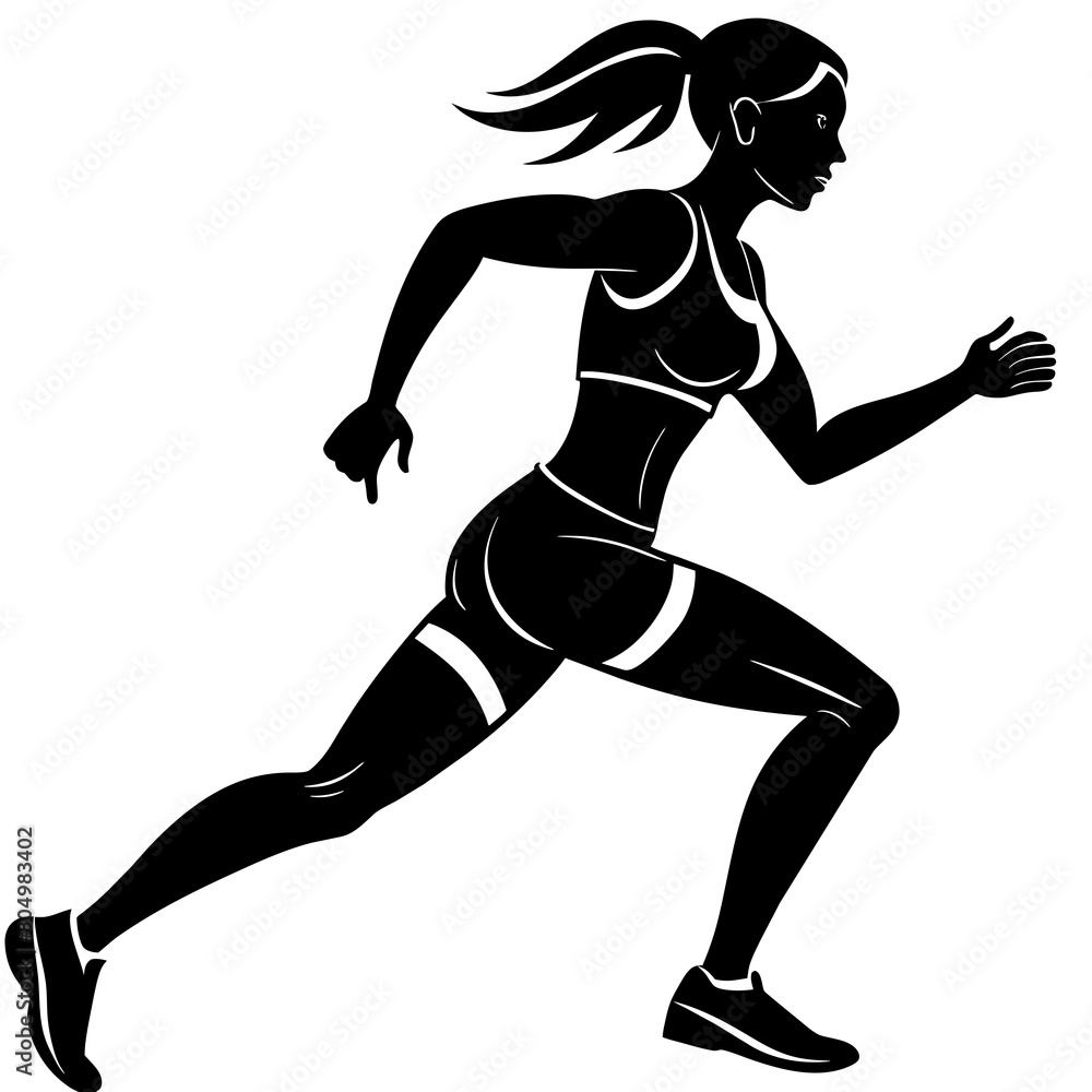 running-man-and-woman-black-silhouette-isolated-ve