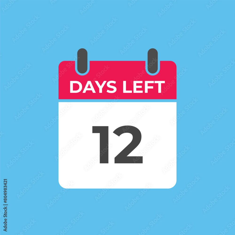 12 days to go countdown template. 12 day Countdown left days banner design. 12 Days left countdown timer
12 days to go countdown template. 12 day Countdown left days banner design. 12 Days left countdown timer