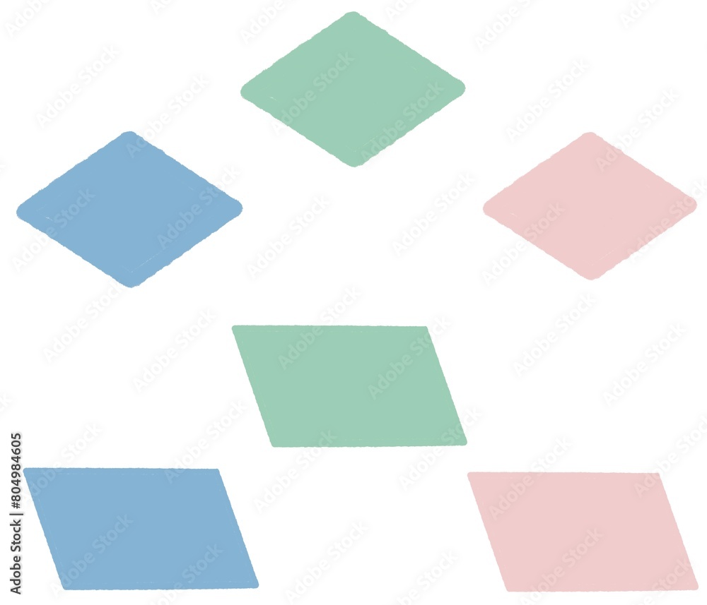 Colorful squares (rhombus, parallelogram) (blue, green, pink), JPG Colorful squares (rhombus, parallelogram) (blue, green, pink), JPG